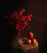 Apple in red autumn Poster och Canvastavla