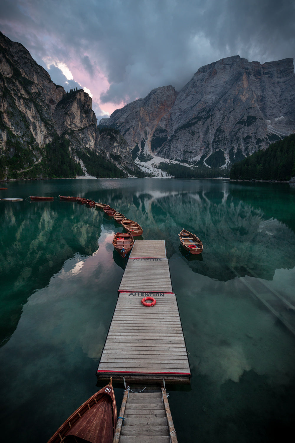 Braies reflections Poster och Canvastavla
