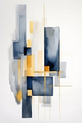 Blue Geometric 3 Poster och Canvastavla