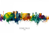 Cedar Falls Iowa Skyline Poster och Canvastavla