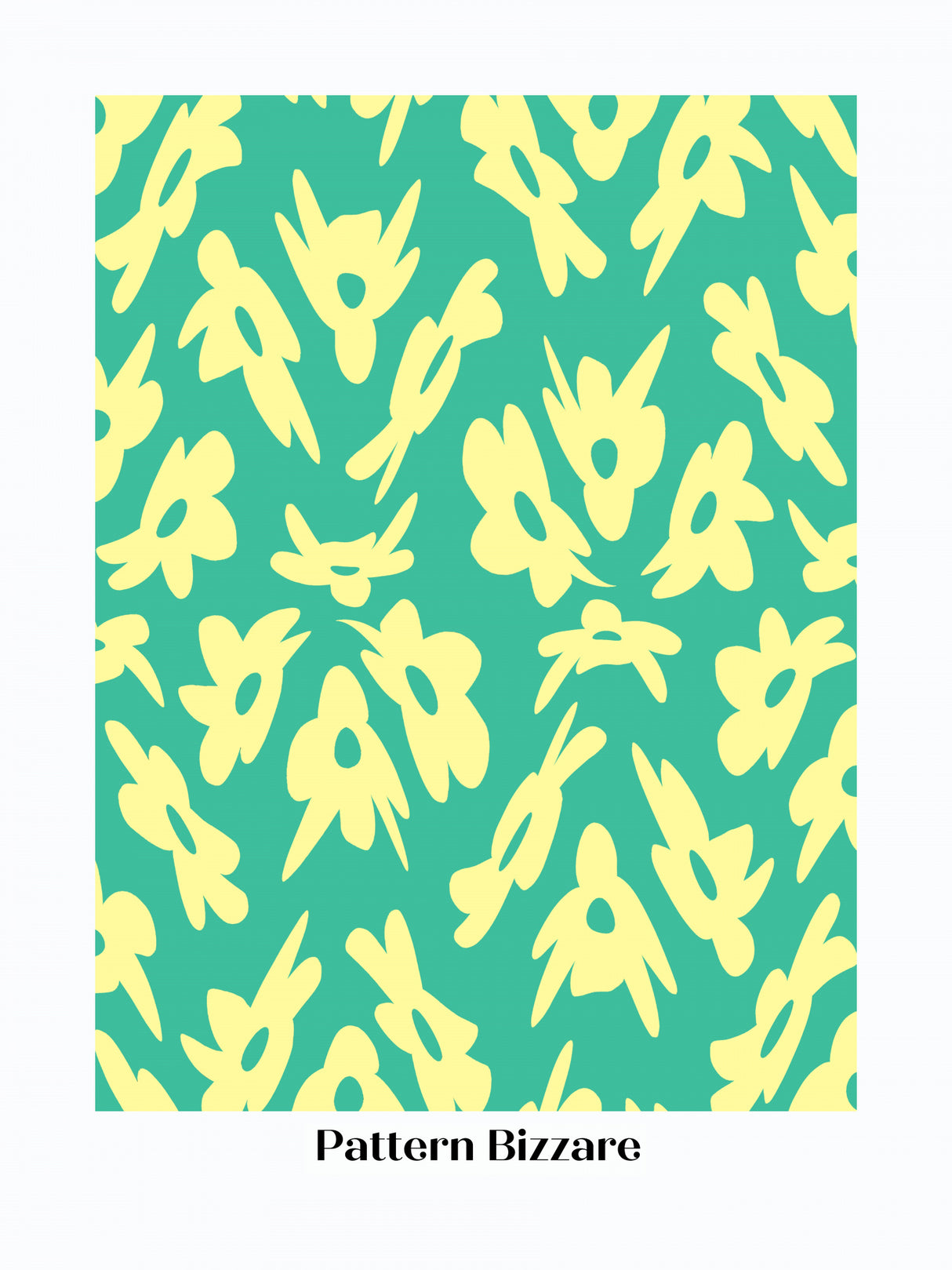 Flowe Pattern Bizarre Poster och Canvastavla