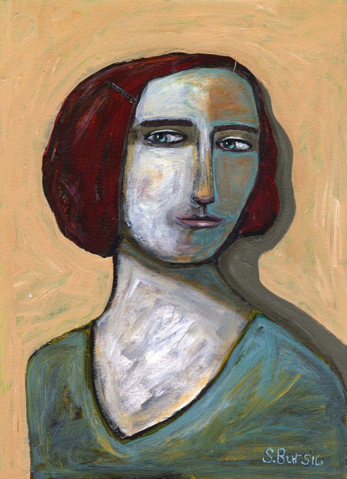 Woman with piercing eyes Poster och Canvastavla