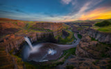 Sunset at Palouse Falls Poster och Canvastavla