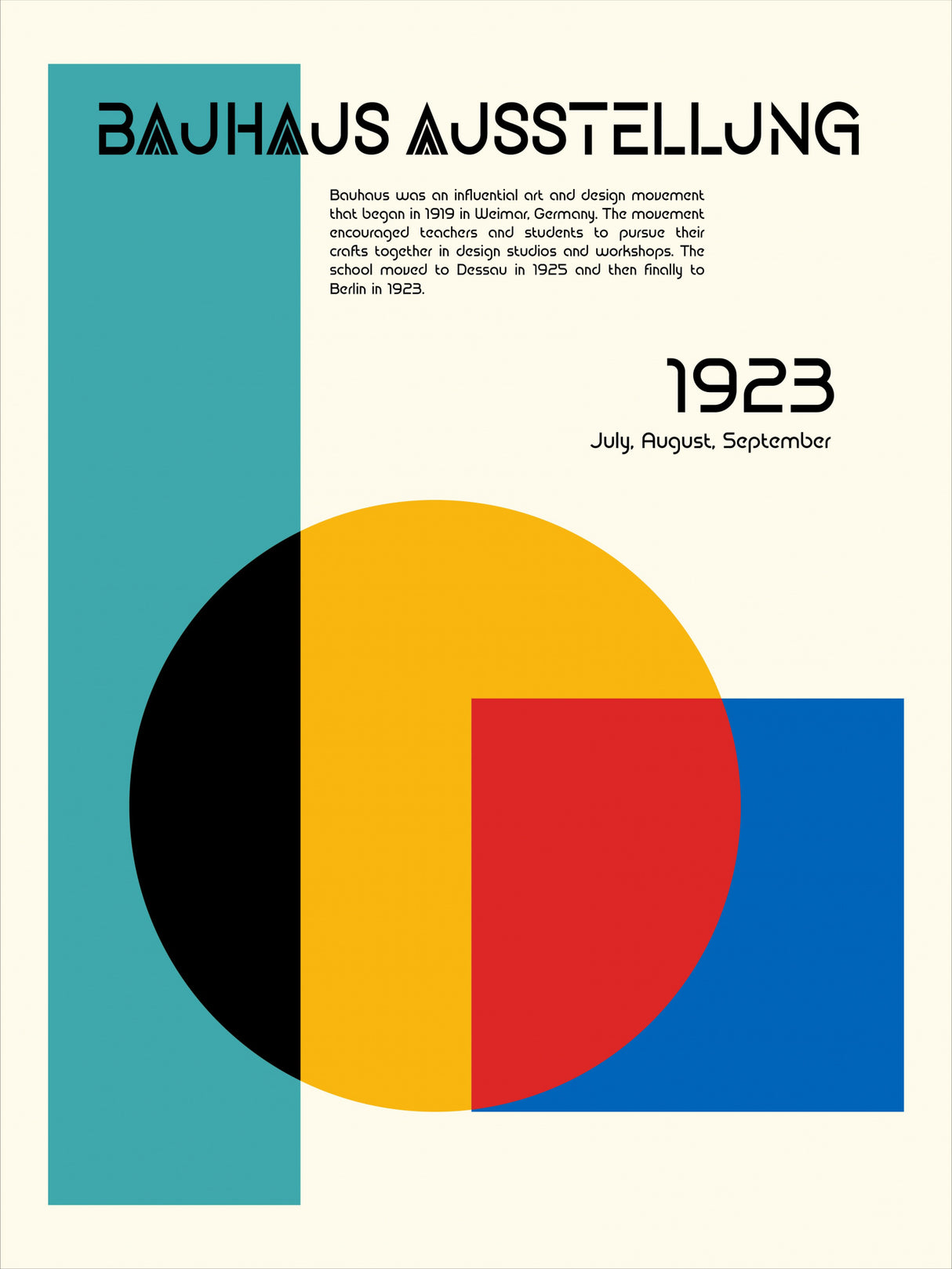 Bauhaus Ausstellung Poster och Canvastavla