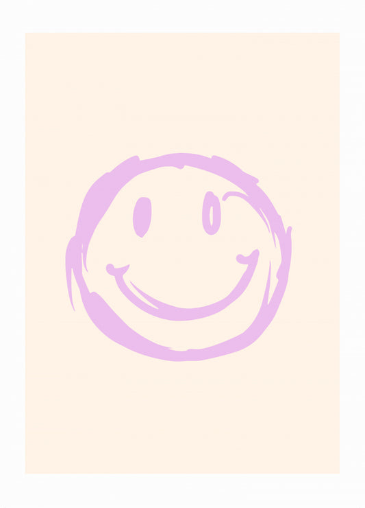 Purple Smiley Poster och Canvastavla