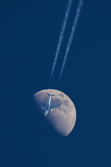 Plane on the Moon Poster och Canvastavla