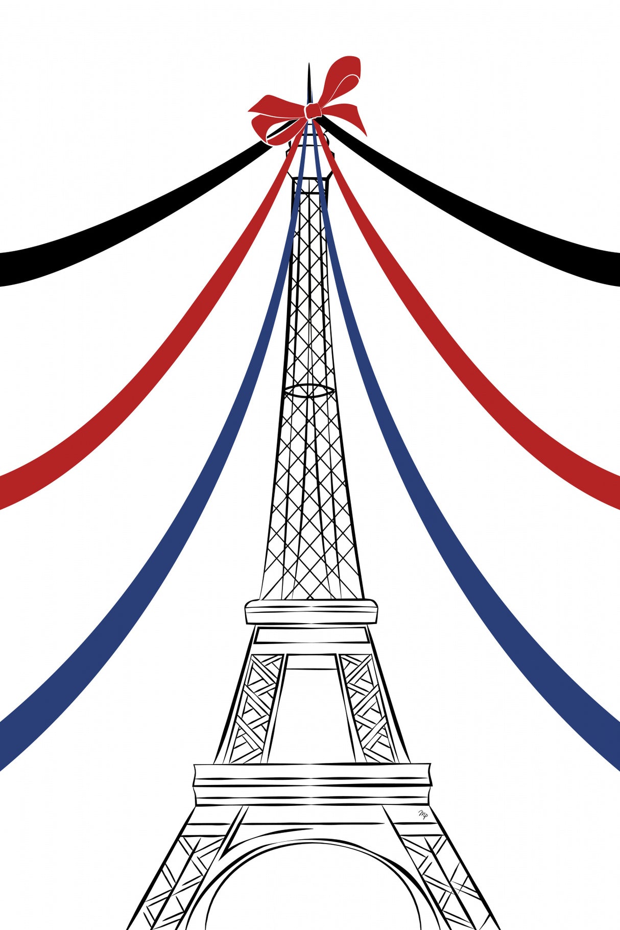 Eiffel Tower Poster och Canvastavla