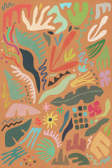 Summer Garden Colors and Shapes Poster och Canvastavla