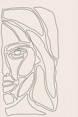 Abstract Face Lines #2 Poster och Canvastavla
