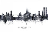 Luxembourg City Skyline Poster och Canvastavla