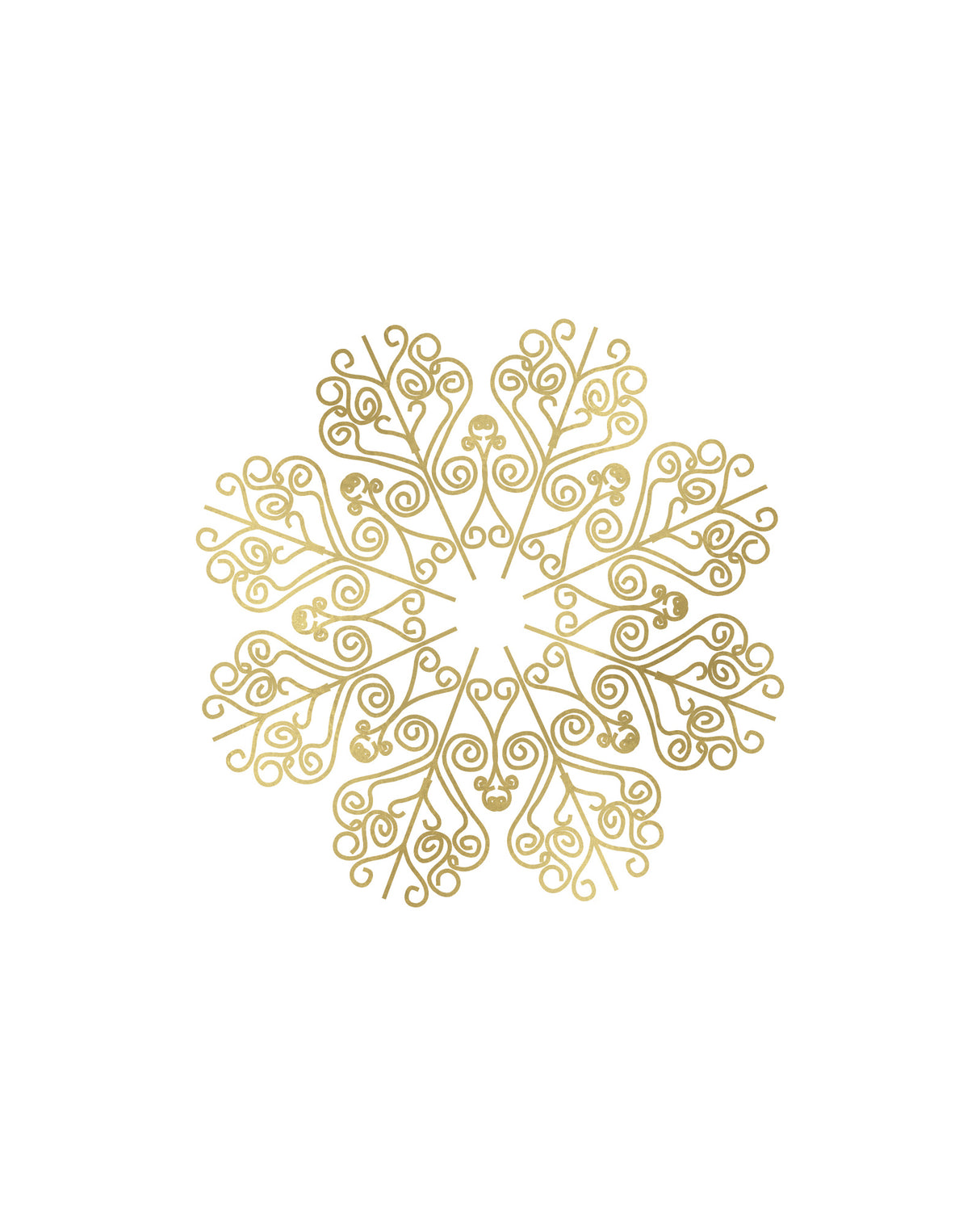 Gold lace snowflake (2) Poster och Canvastavla
