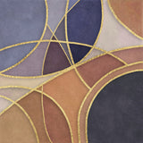 Round Abstracts Multicolor Gold Poster och Canvastavla