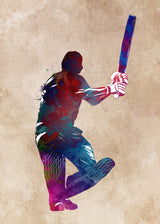 Cricket Sport Art 1 Poster och Canvastavla