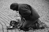 A man and his dog Poster och Canvastavla