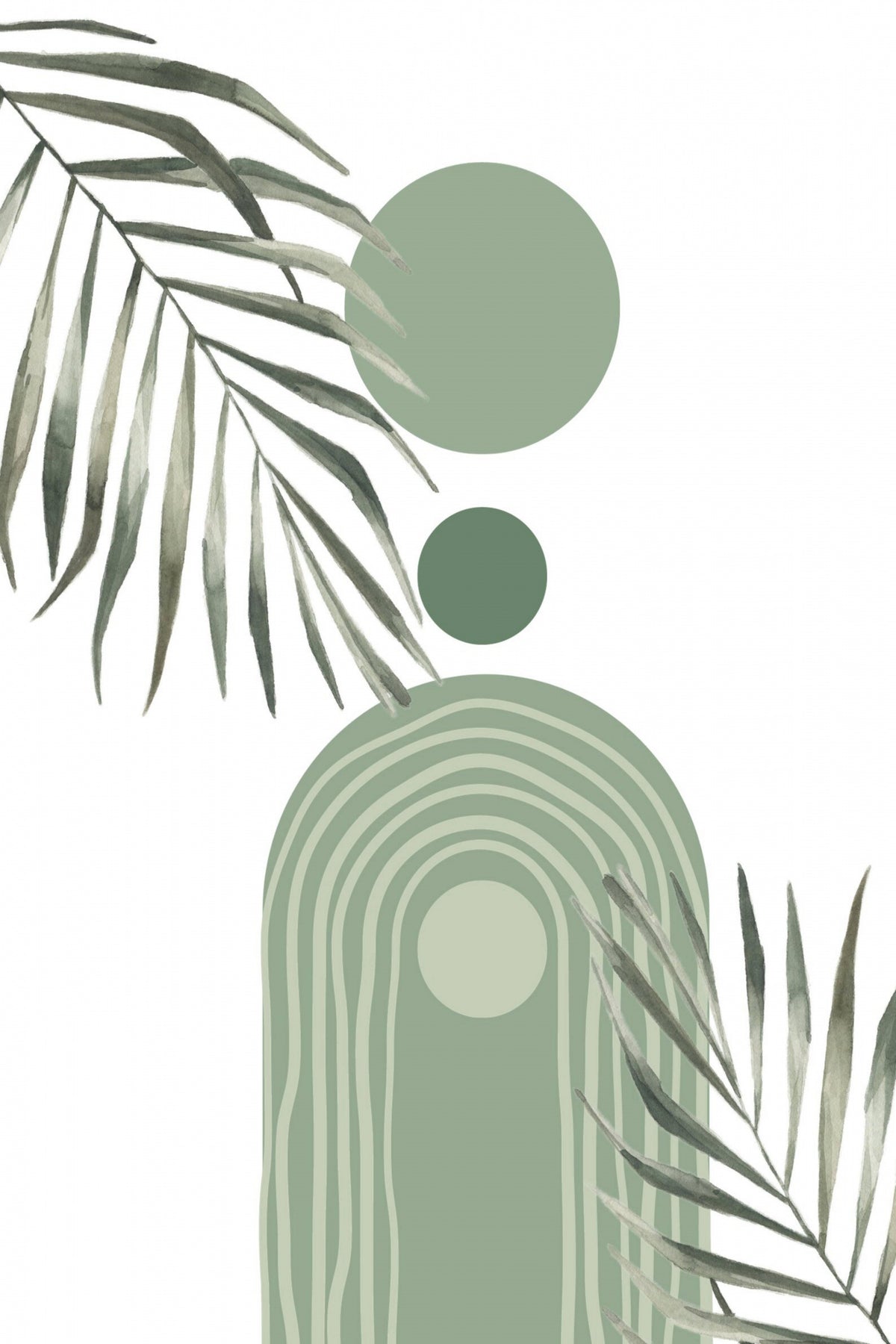Green Boho 2 Poster och Canvastavla