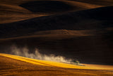 Plowing on Rolling Hills Poster och Canvastavla