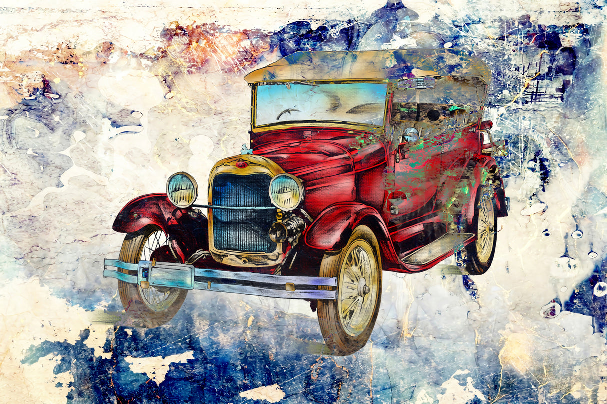 Vintage car 2 Poster och Canvastavla