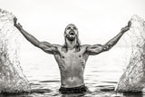 Mann im Wasser Poster och Canvastavla