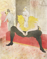 The Seated Clowness (miss Cha U Kao) (1896) Poster och Canvastavla