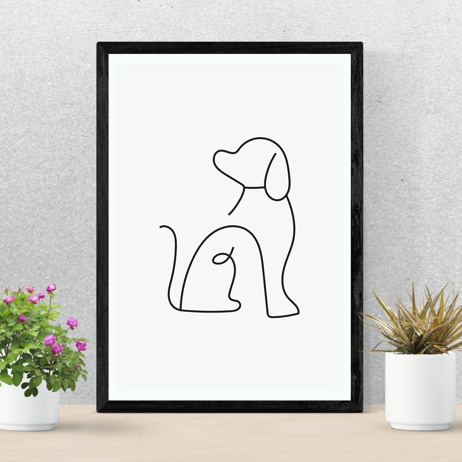 Line Art Grey  poster