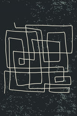 Black and White One Line #4 Poster och Canvastavla