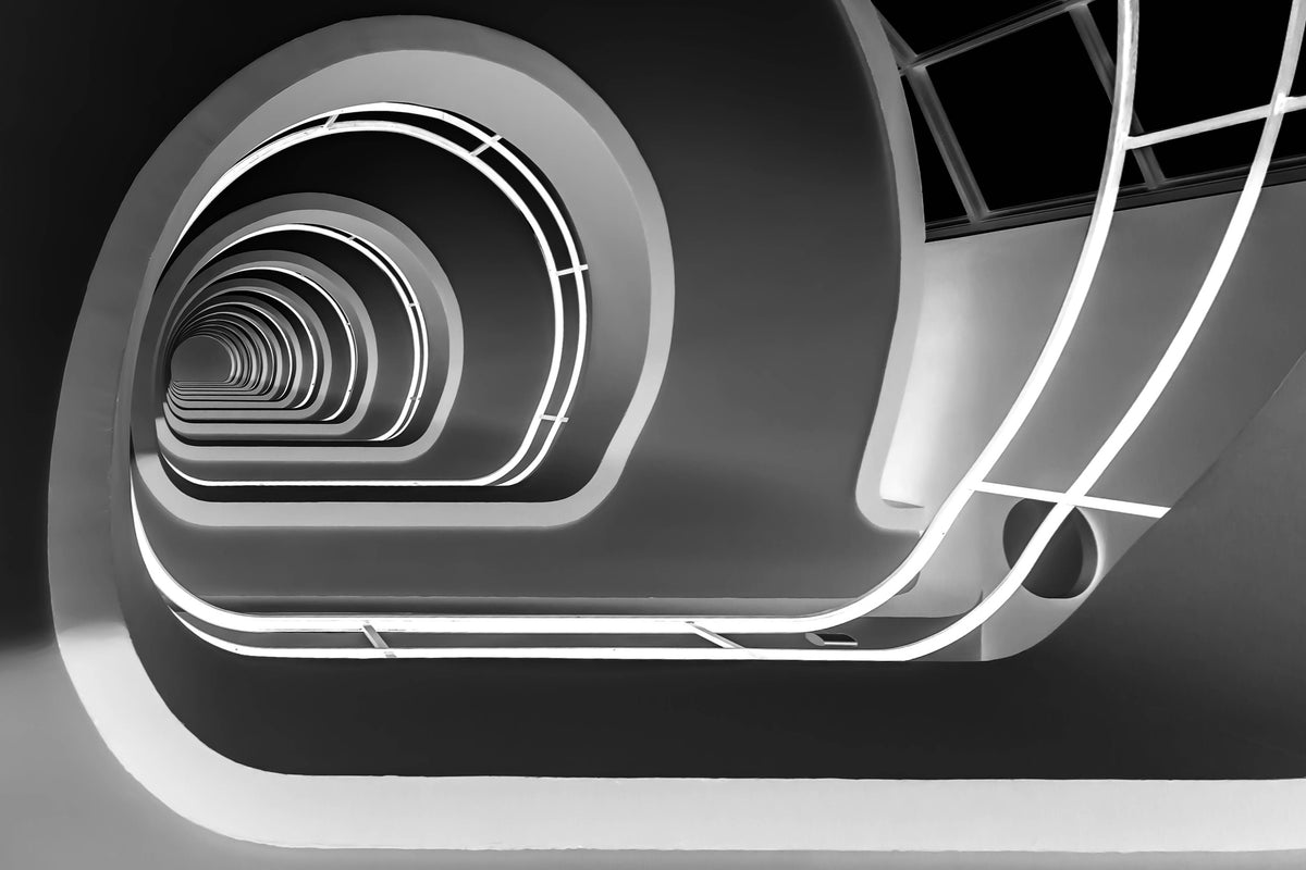 Stairs  B/W Poster och Canvastavla