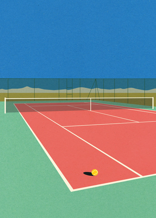 Tennis Court In the Desert Poster och Canvastavla