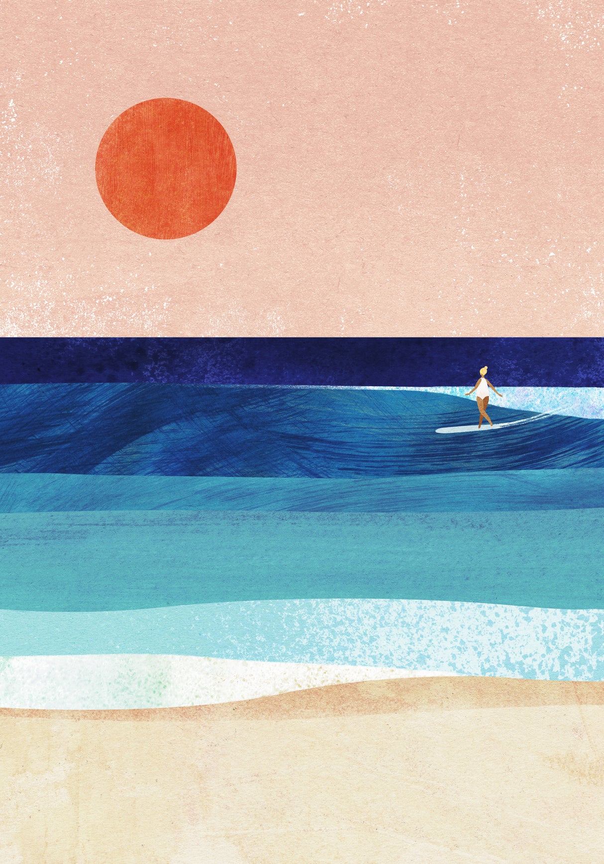Surf Girl Poster och Canvastavla