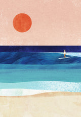 Surf Girl Poster och Canvastavla