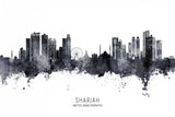 Sharjah Skyline Poster och Canvastavla