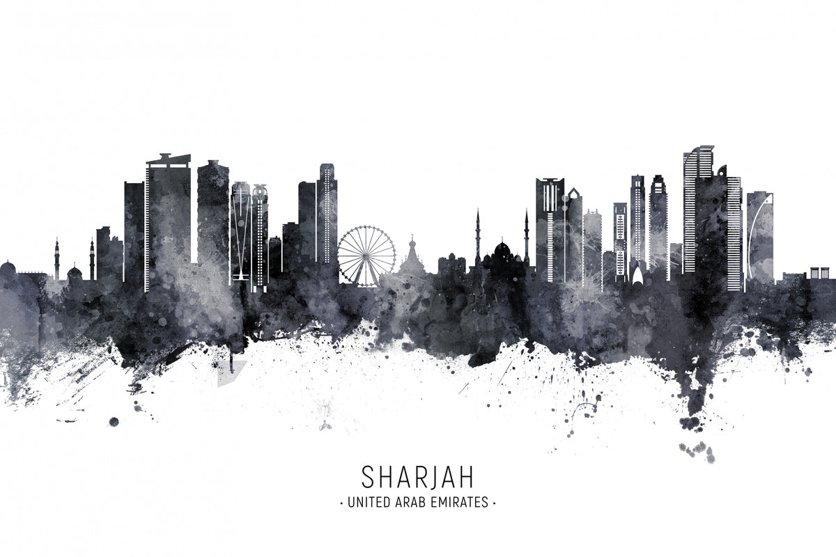 Sharjah Skyline Poster och Canvastavla