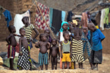 Group of Kids, Mopti, Mali Poster och Canvastavla