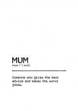 Quote Mum Worst Jokes Poster och Canvastavla
