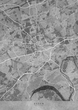 Gray vintage map of Essen Germany Poster och Canvastavla