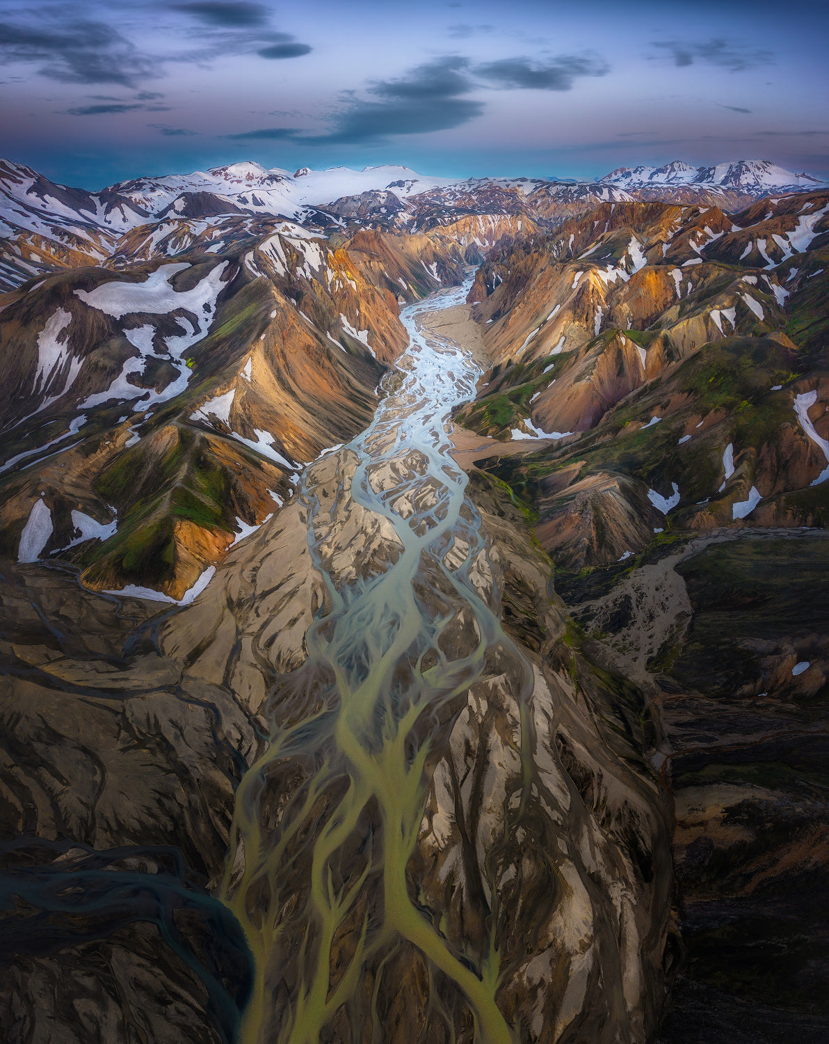 Iceland Highland Mountain View Poster och Canvastavla