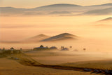 Grassland Fog Poster och Canvastavla