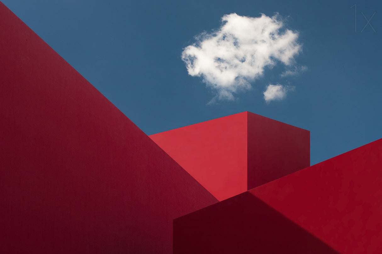 Red Shapes Poster och Canvastavla