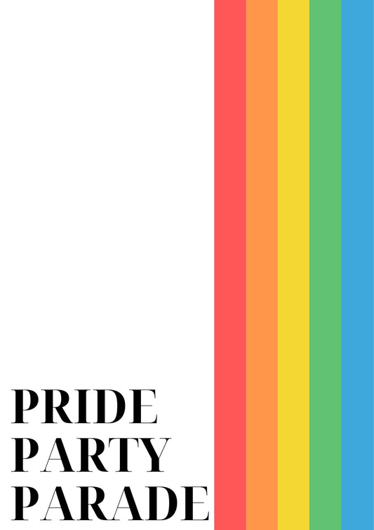 PRIDE. PARTY. PARADE. poster