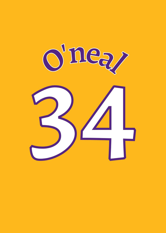 Shaquille O'neal Lakers poster
