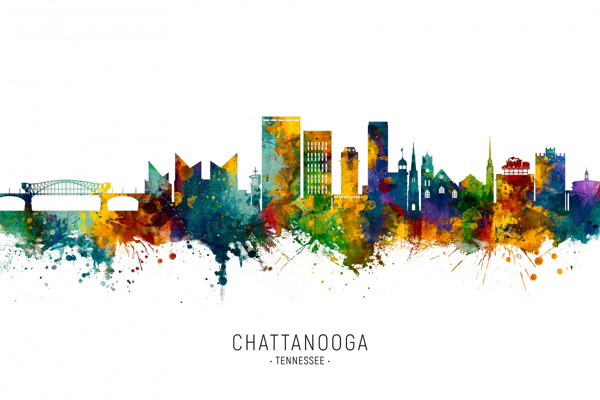 Chattanooga Tennessee Skyline Poster och Canvastavla