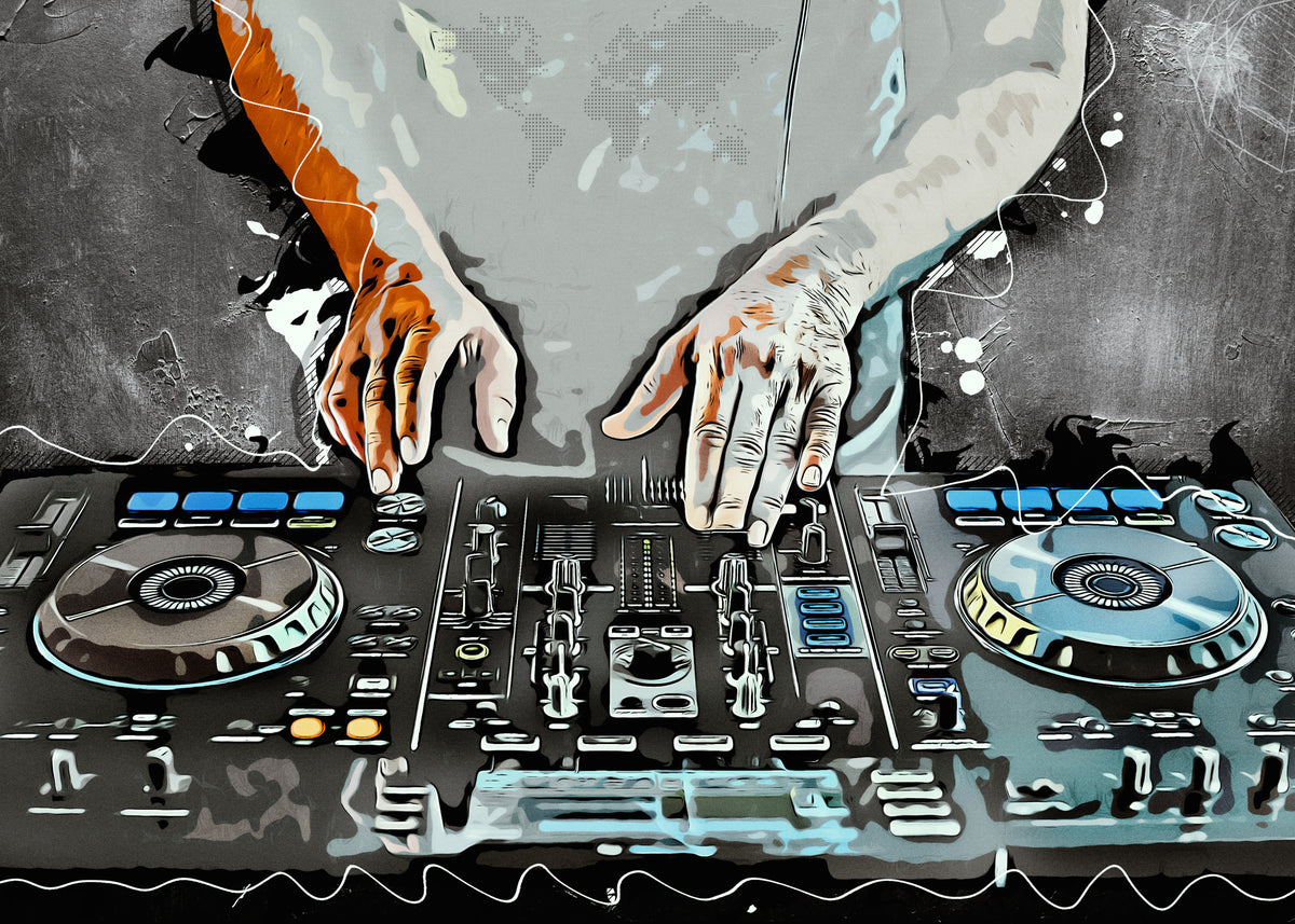Music Dj Set 3 Poster och Canvastavla