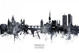 Prague Czech Republic Skyline Poster och Canvastavla