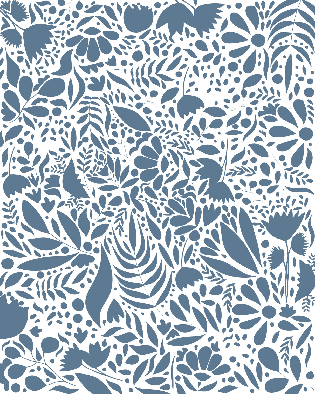 Scandi blue white pattern 2 Poster och Canvastavla