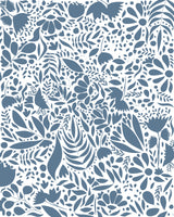 Scandi blue white pattern 2 Poster och Canvastavla