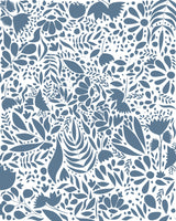 Scandi blue white pattern 2 Kitchen poster eller kökstavla
