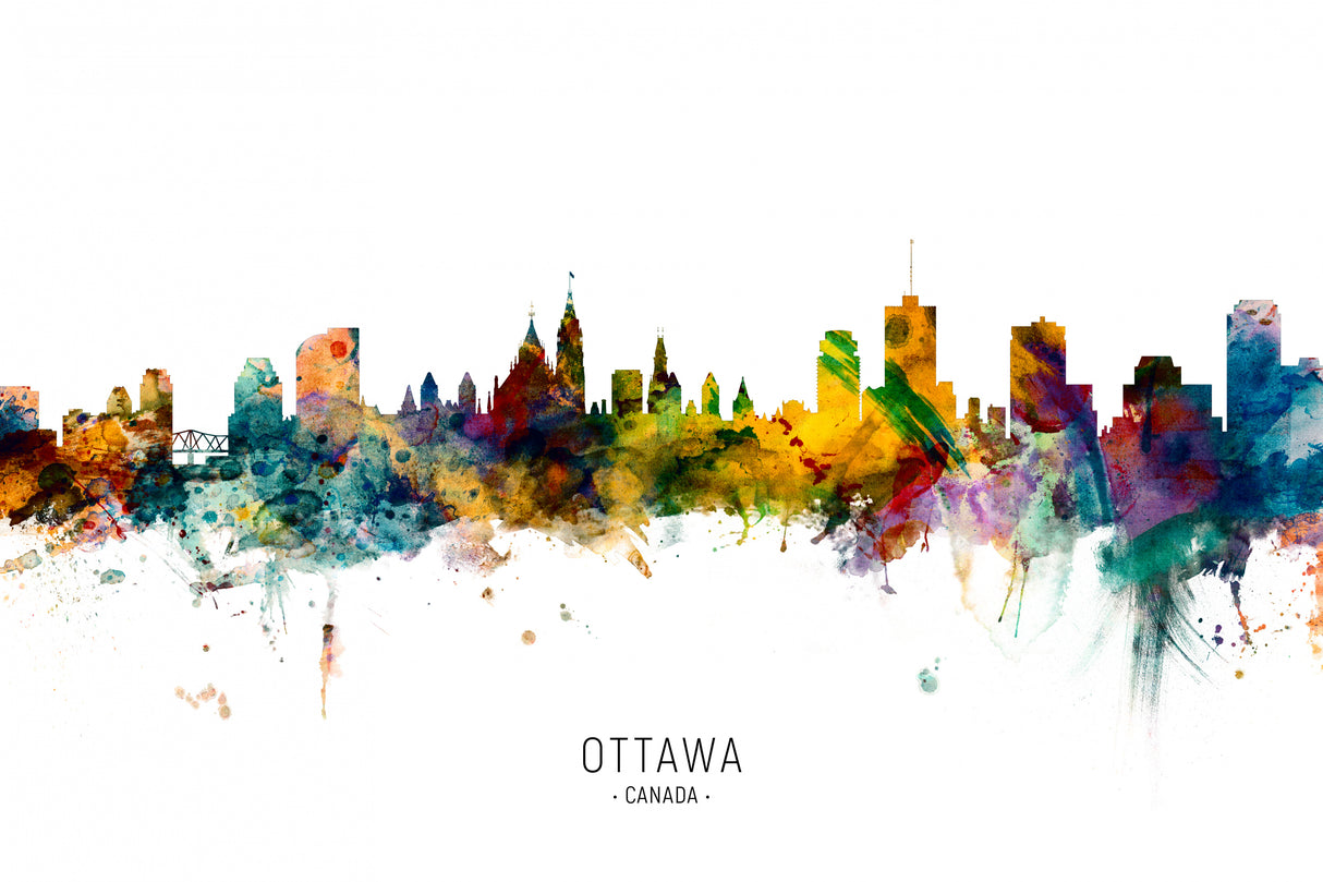Ottawa Canada Skyline Poster och Canvastavla
