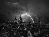 Chaos in the sky of Bruges Poster och Canvastavla