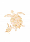 Gold white turtles Poster och Canvastavla