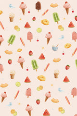 Sweet Ice Cream Pattern Poster och Canvastavla