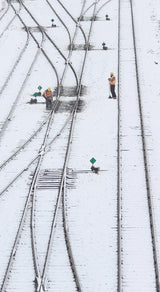Railroad switch workers Poster och Canvastavla